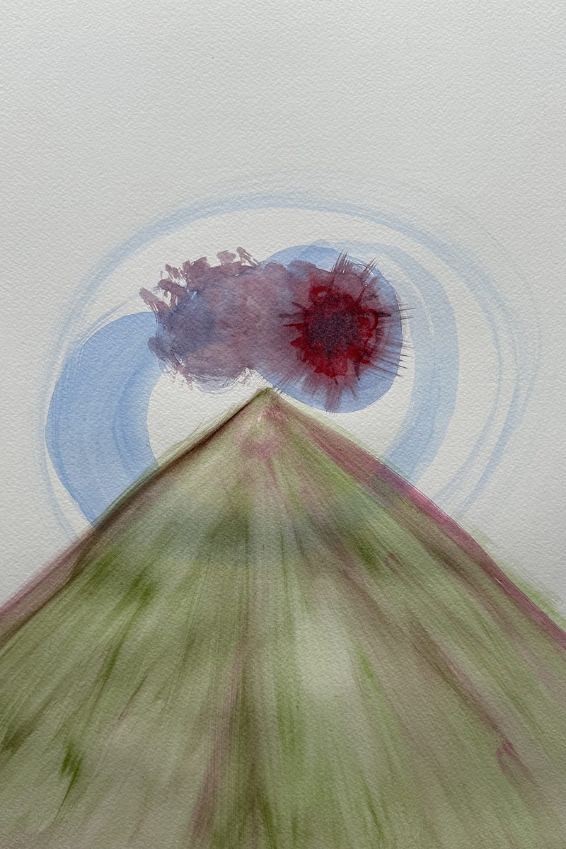 Opstelling met tekensessie – aquarel